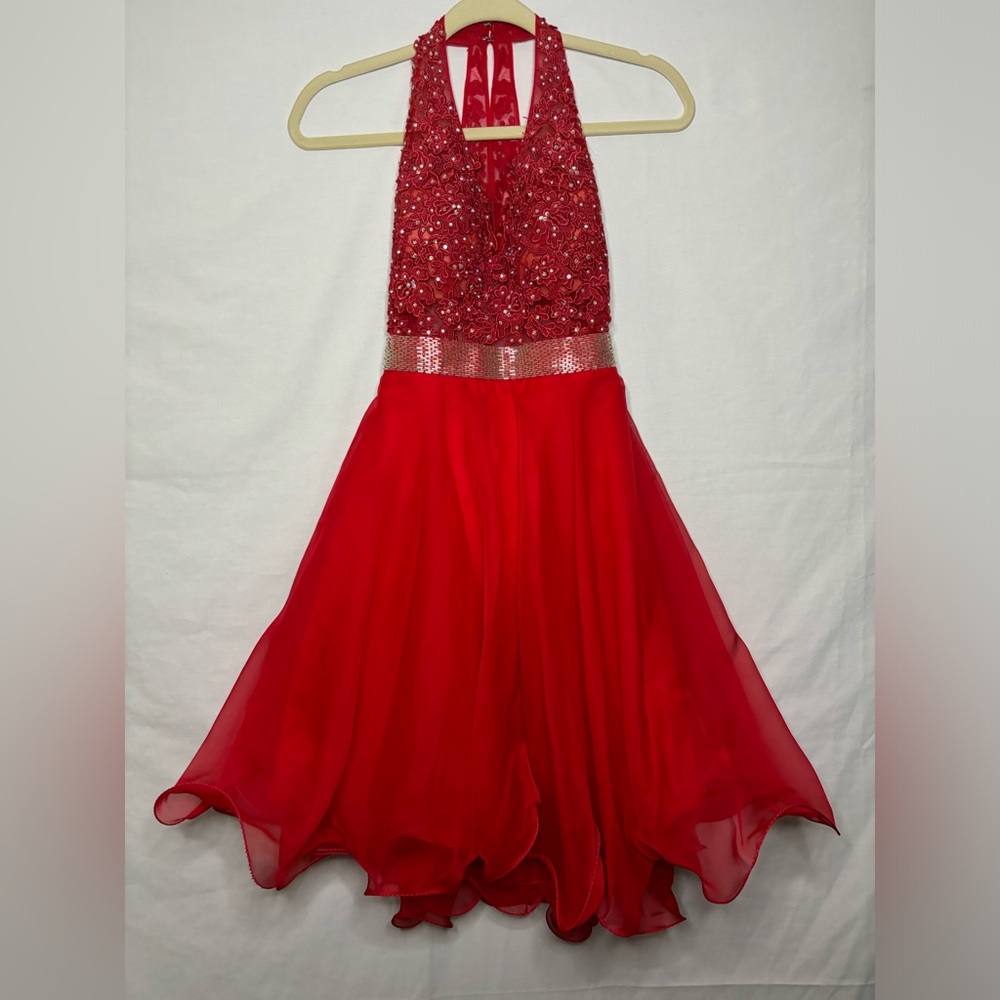 Red formal dress. Was worn once for homecoming.